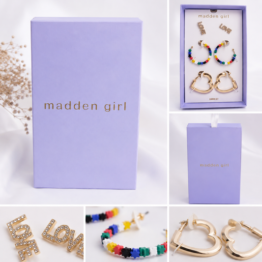 SET DE 3 PARES DE ARETES  MADDEN GIRL